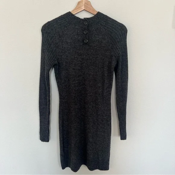 Abercrombie and Fitch Mock Neck Grey Sweater Dress Size XS - Picture 4 of 7